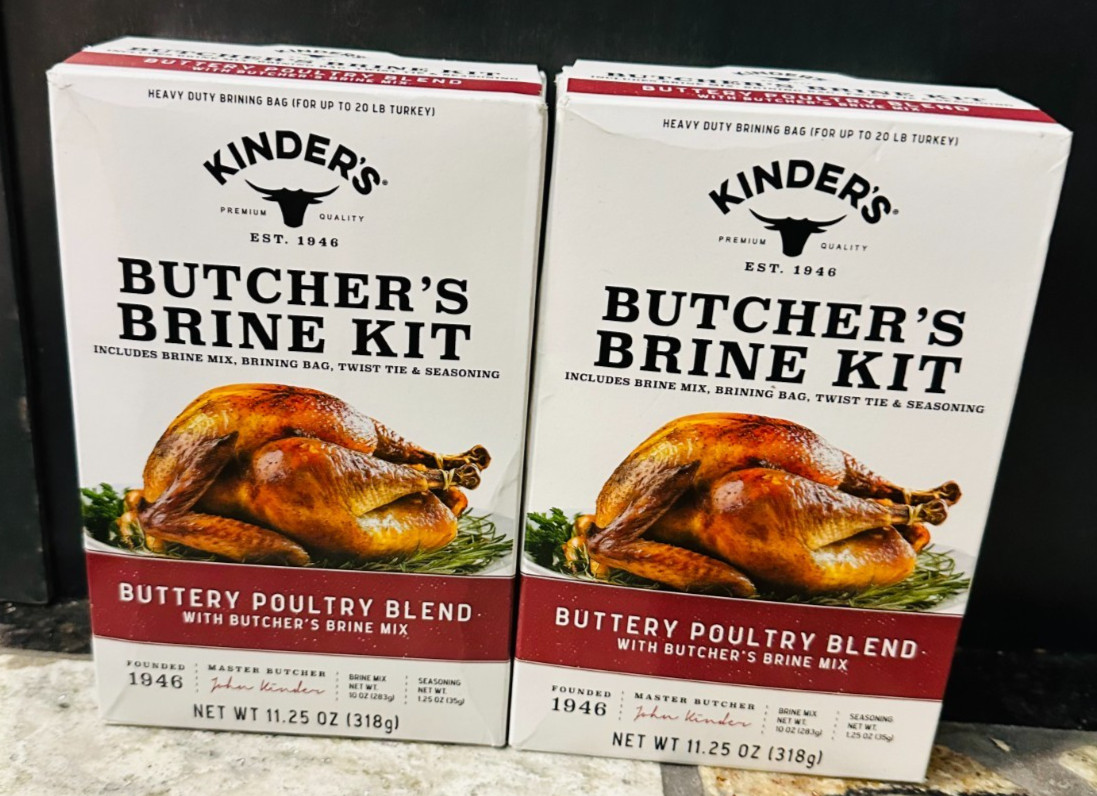 Kinders Butchers Brine Kit 11.25 Oz for Juicy Flavorful Turkey & Poultry-2 pack