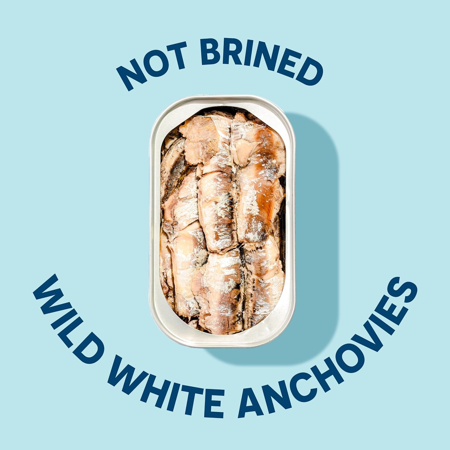 Wild Planet Wild White Anchovies in Extra Virgin Olive Oil, Tinned Fish, 4.4 Oun