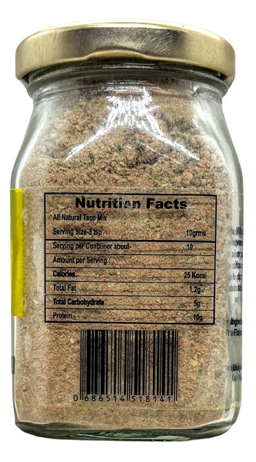 All Natural Taco Mix 100 grms