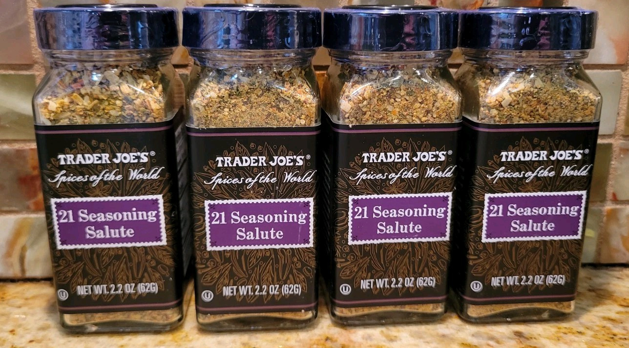 4 X Trader Joe’s Spices of the World 21 Seasoning Salute 2.2 oz ea Salt Free