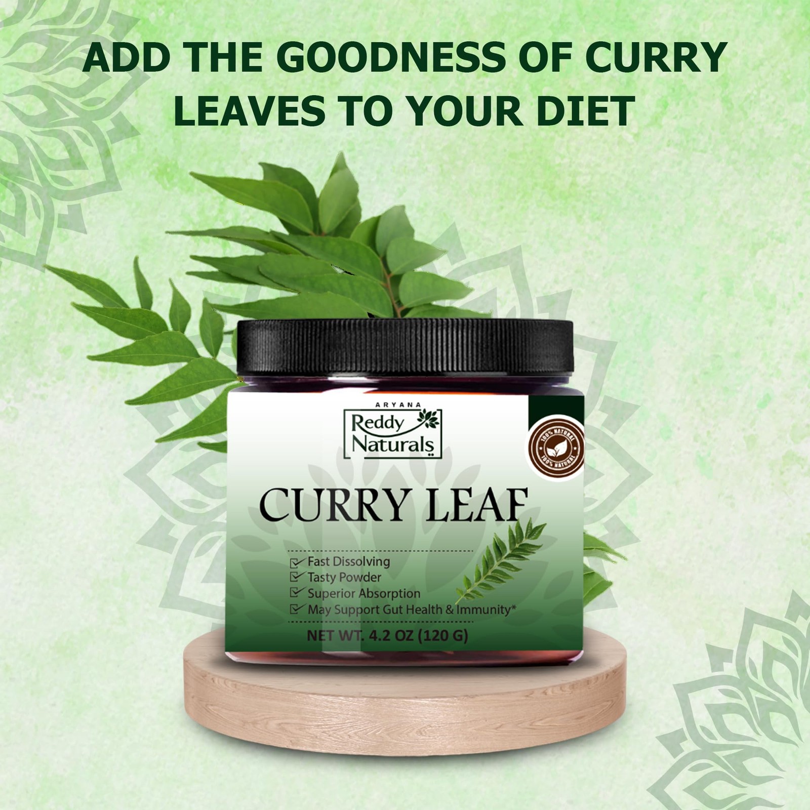 Reddy Naturals Curry Leaf Powder with Natural Orange – Antioxidant-Rich Superfoo