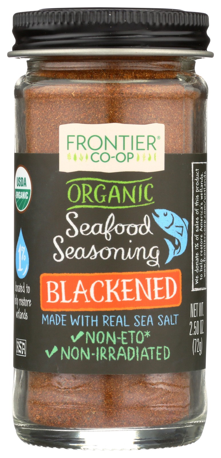 Frontier -Op Co-Op Organic Blackened Seafood Seasoning 2.5 Oz 1 Pack