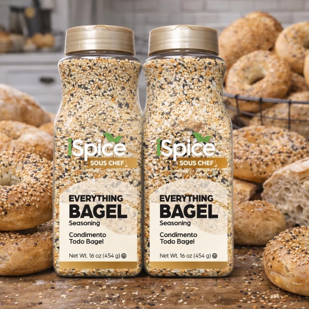 iSpice Blend | Bagel Topping Seasoning | 16 oz | Bulk Size | Mixed Spices &…