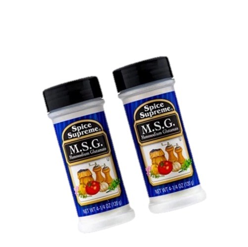 Spice Supreme M.S.G. Monosodium Glutamate Plastic Shaker 4.25-oz MSG Pack of 2