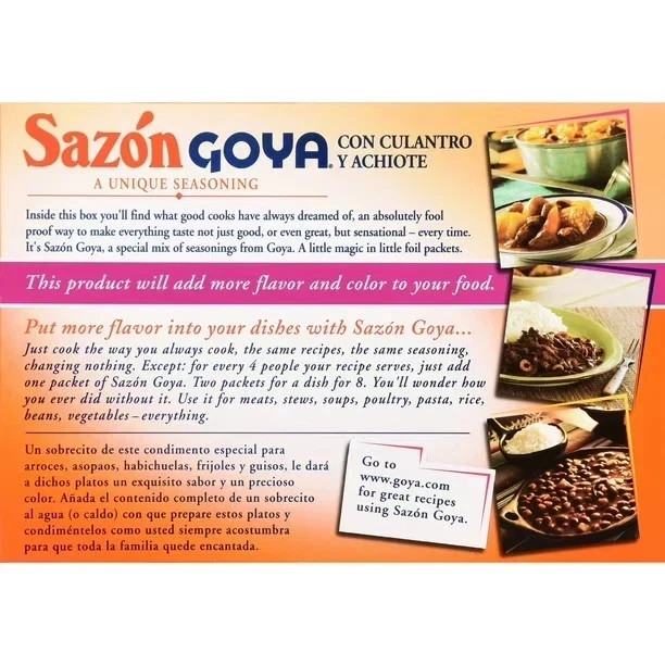 Goya Sazón / Sazon Goya 8 Packets, 1.41 oz Box