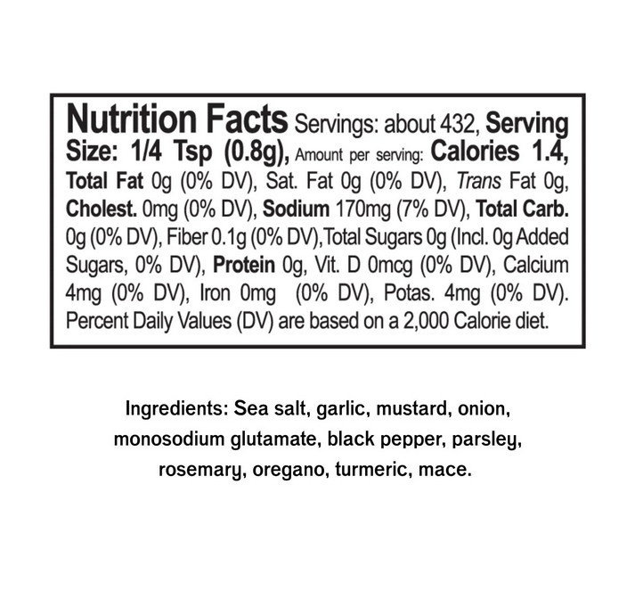 Golden Herb Salt All-Purpose Seasoning, 12.2 oz.