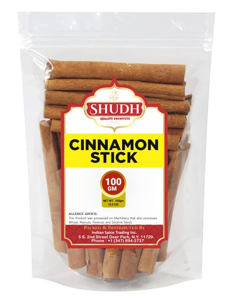 SHUDH Cinnamon Sticks 100GM 3.5 Oz | Cassia Cinnamon | Canela | Perfect for B…