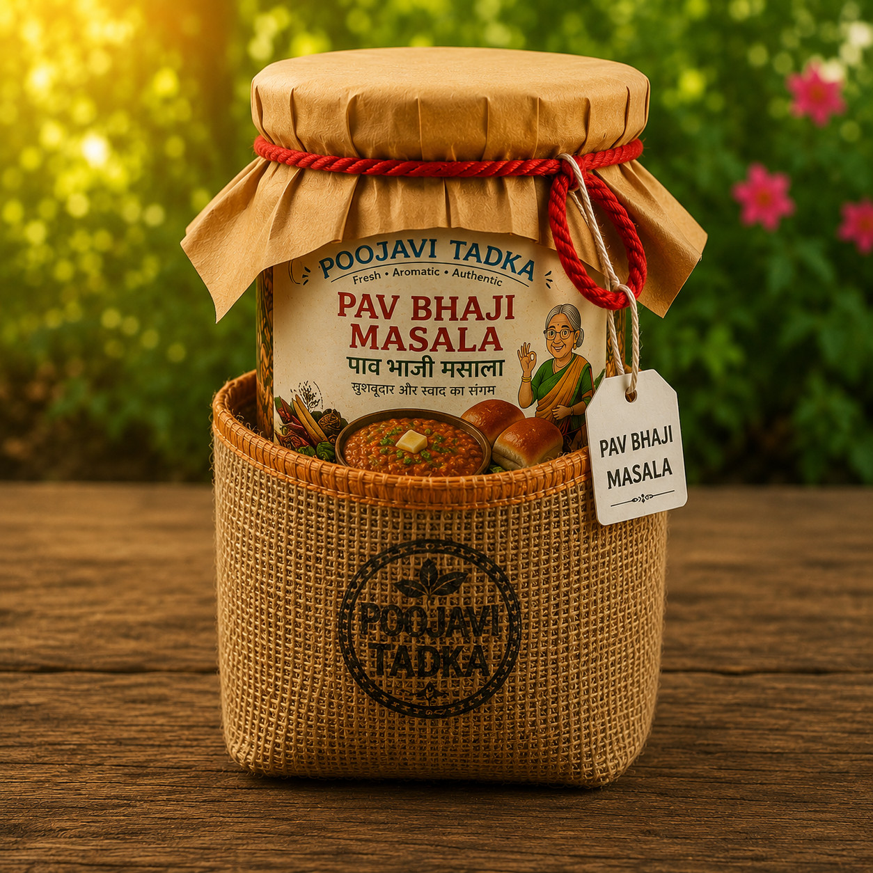 Poojavi Tadka Pav Bhaji Masala – 100g 🌶️