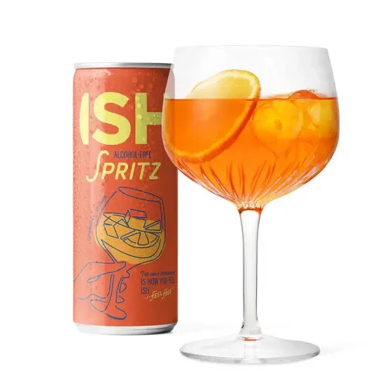 ISH Non-Alcoholic Spritz! 4-Pack Non-Alc Cocktail Beverage Drink Sober Curious