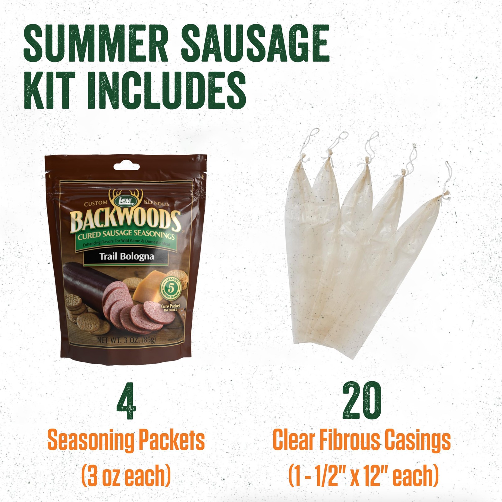 LEM Products Backwoods Trail Bologna Cured Sausage Seasoning Kit, Ideal for …