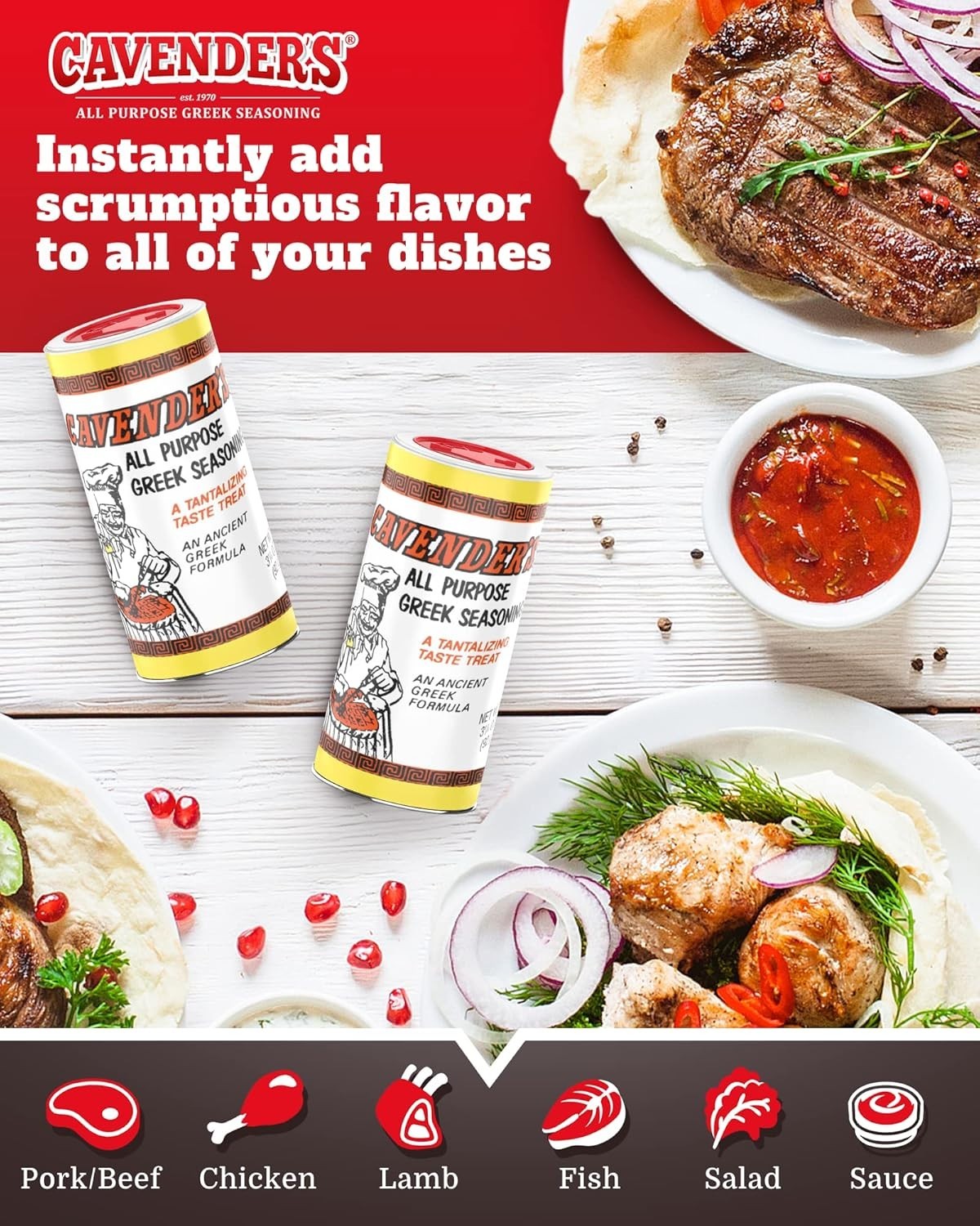 Cavender’s All Purpose Greek Seasoning 3.25 oz – Elevate Your Culinary Creations
