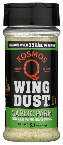 Kosmos Q Seasoning Wing Garlic Parmesan 5.1 Oz (Pack of 6)