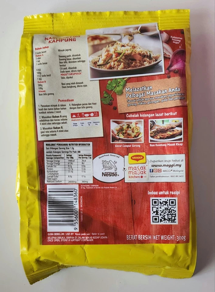 Maggi CukupRasa 300g – All-in-One Seasoning Powder with Onion & Garlic