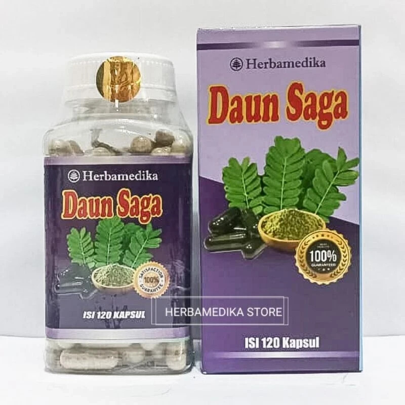 DAUN SAGA Powder Caps Natural Organic Herb Spices Fresh Pure Hygienic Premium