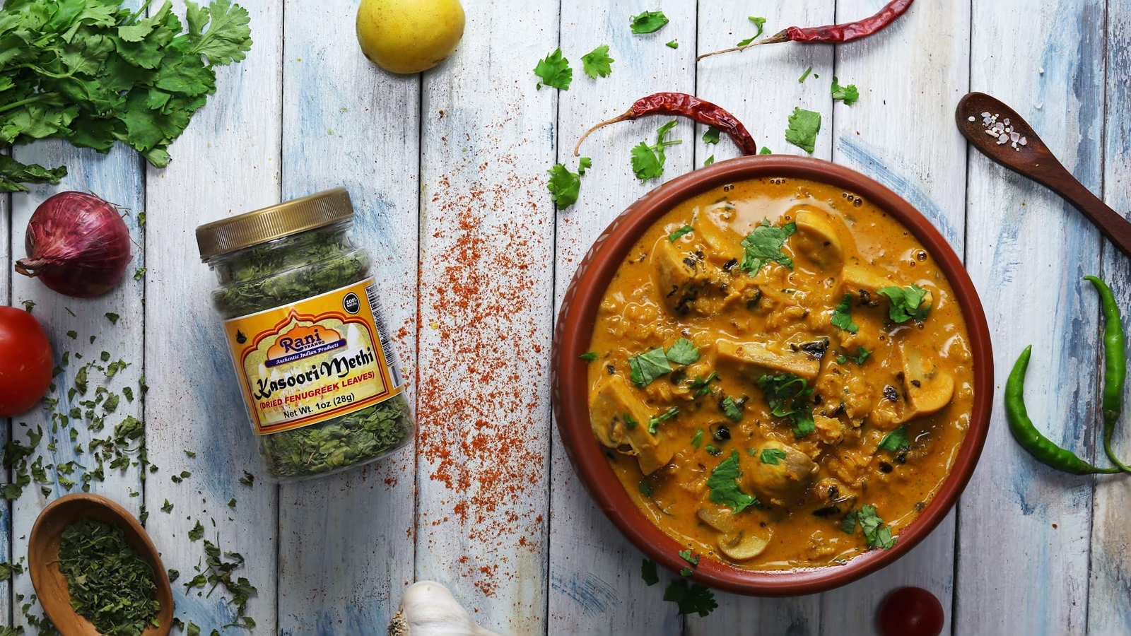 Rani Fenugreek Leaves Dried (Kasoori Methi) 1oz (28g) PET Jar
