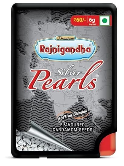 Rajnigandha Silver Pearls Pack of 6 | Silver Coated Elaichi