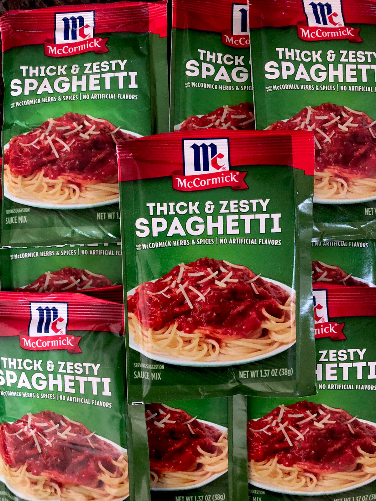 (10 PACKETS) of McCormick THICK & ZESTY Spaghetti Sauce Mix – 1.37oz 12/2023