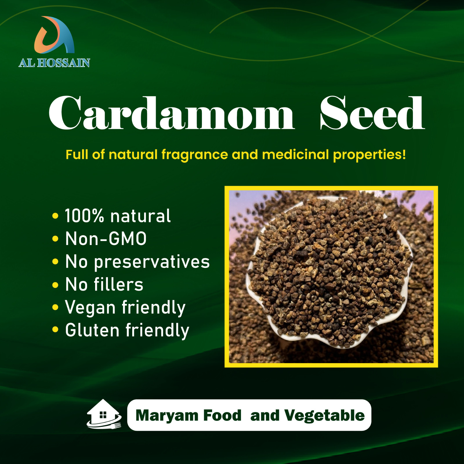 Green Cardamom Seeds (Decorticated) 100g / 5kg Bulk | Elaichi Seeds for Baking