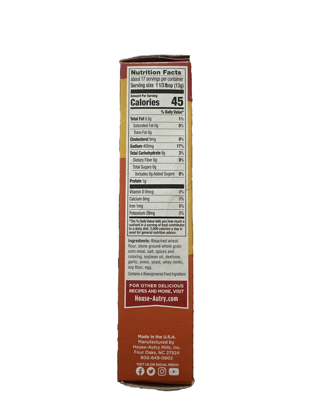 House Autry Air Fry Chicken Seasoned Coating Mix, 8 oz