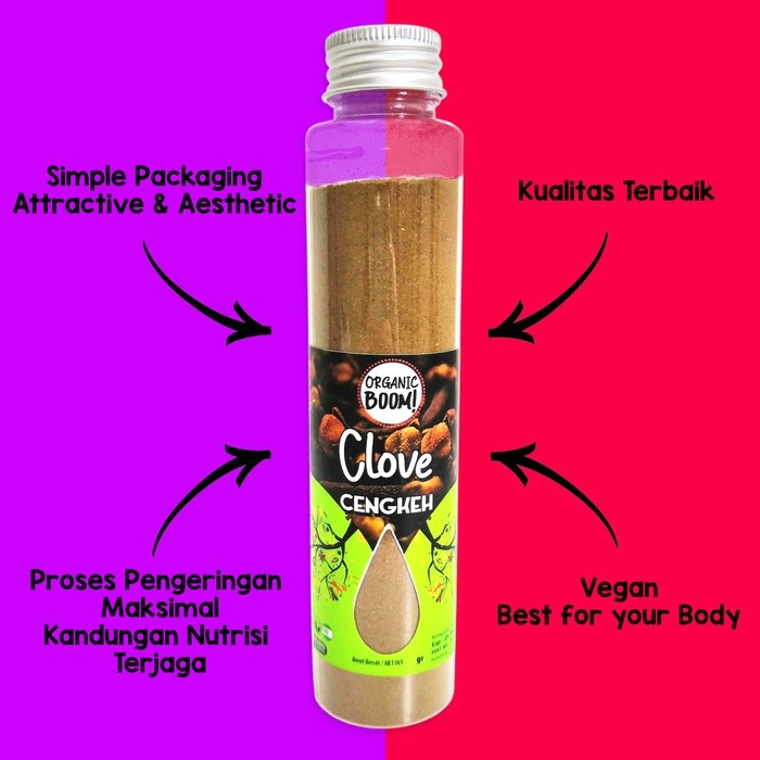 Organic Boom Clove Powder 45g pure ground cloves cooking spice
