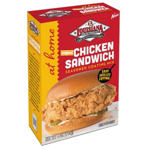 Louisiana Fish Fry Products Fried Chicken Sandwich Seasoned Coating Mix