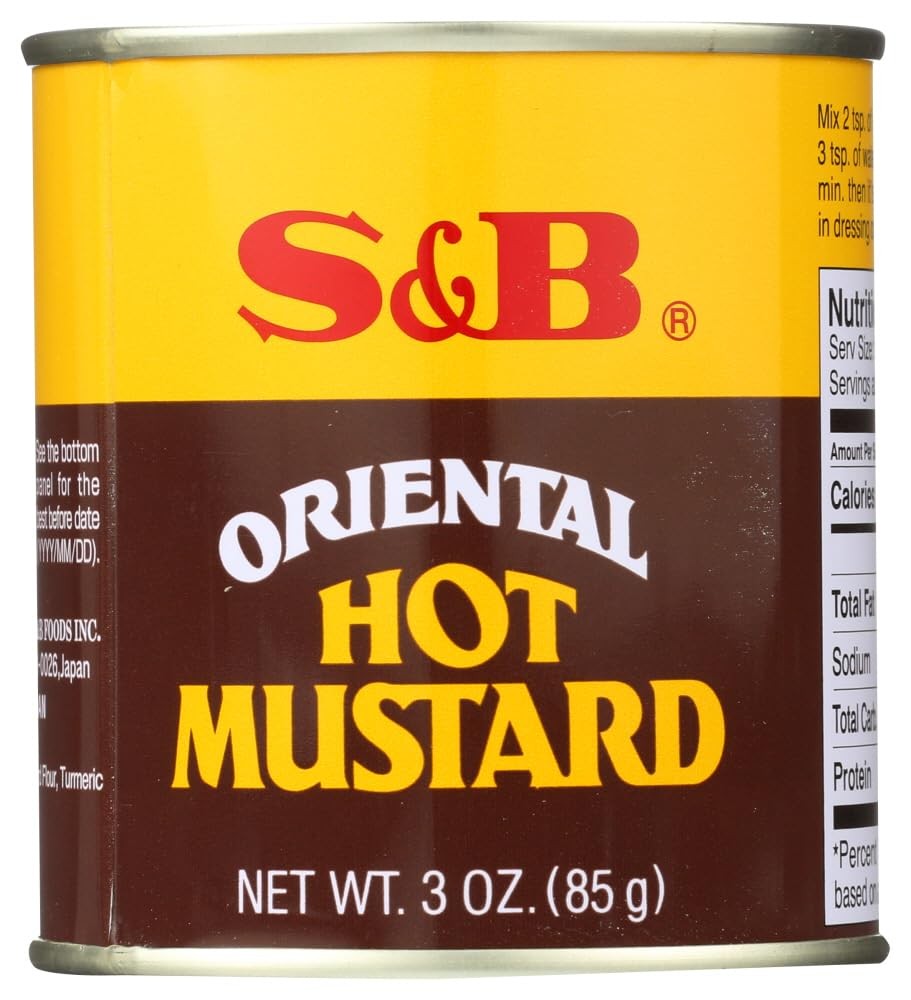 S & B Mustard Powder Oriental Hot ( pack of 3)