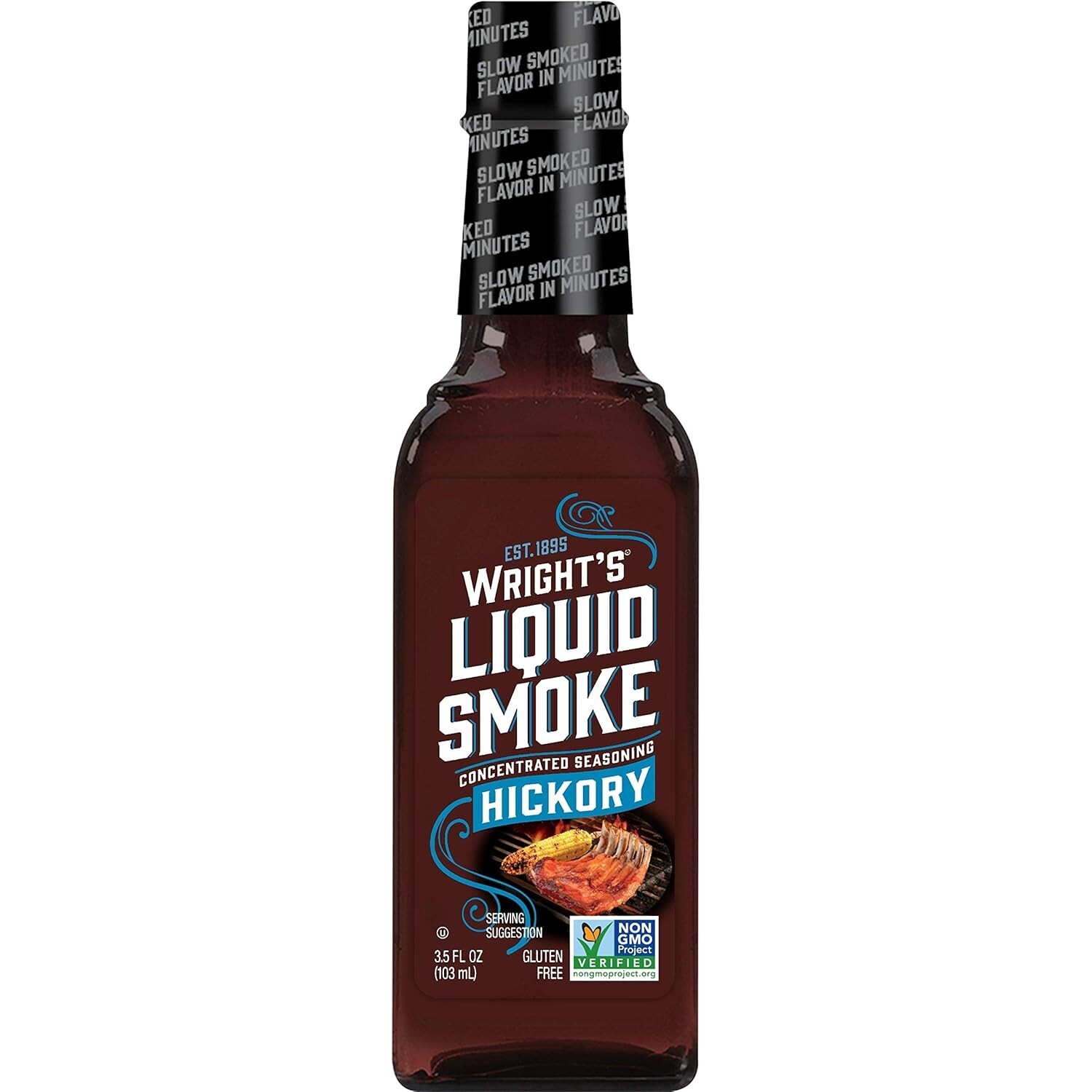 Wright’s Liquid Smoke Concentrated Hickory Seasoning, 3.5 oz (2 Bottles)
