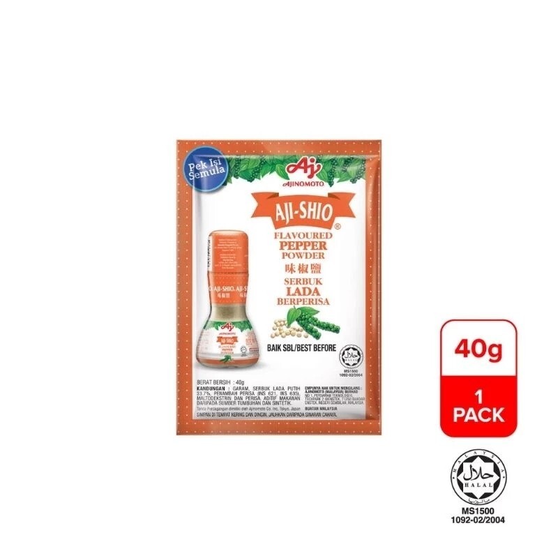 AJI-SHIO Flavoured White Pepper Refill 40g X 10 PACKS Fast Shipping