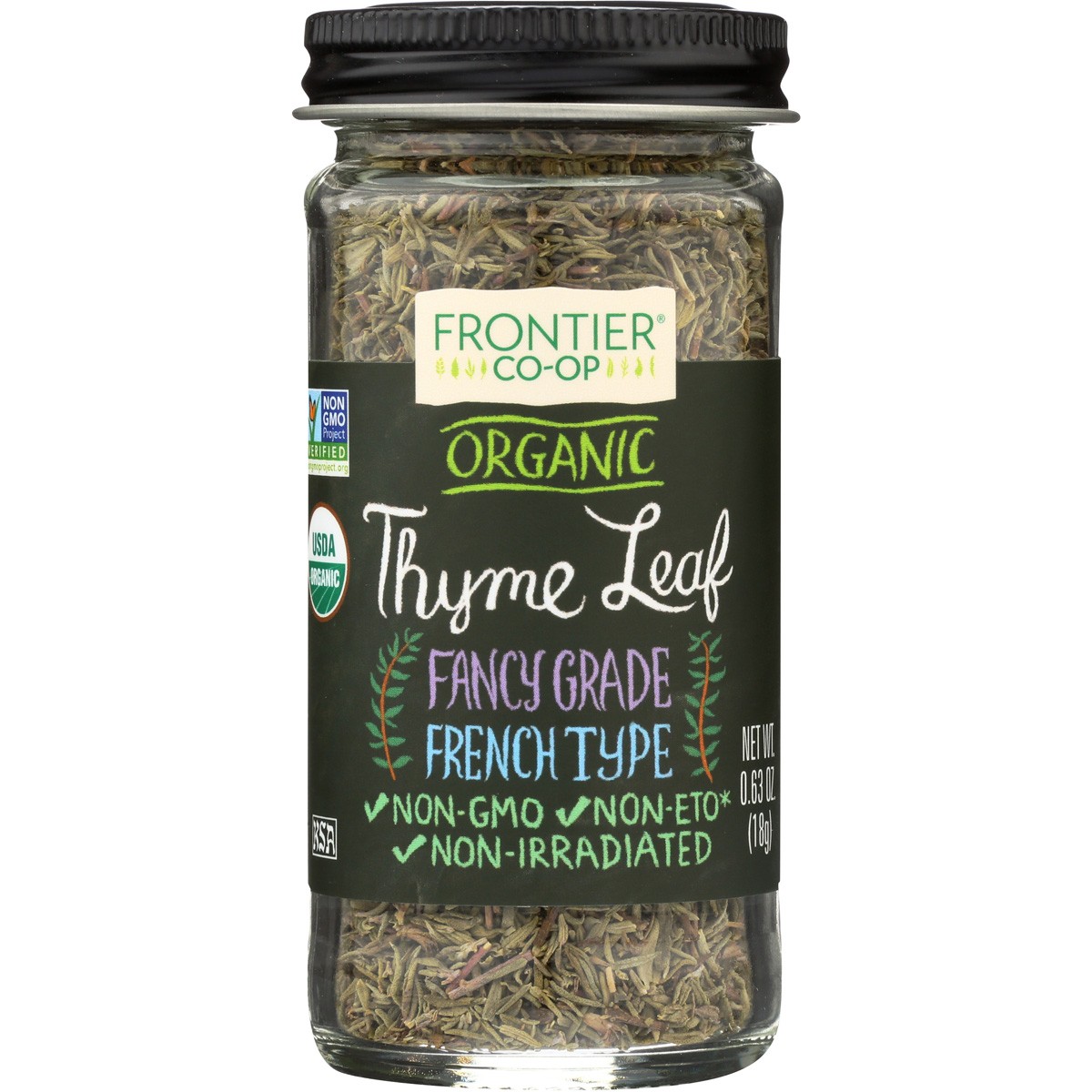 Organic Frontiers Thyme Leaf Whole Herb 0.63 Oz 1 Pack