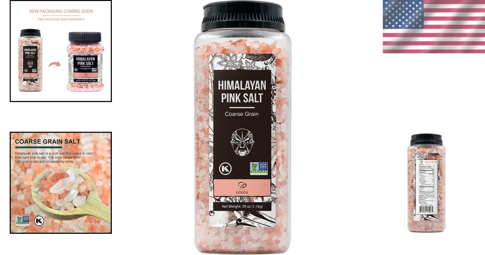 39oz Himalayan Sea Salt Refill – Non-GMO, Kosher, Coarse Grain Perfection