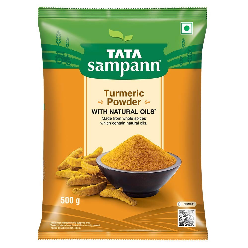 Tata Sampann Turmeric Haldi Powder with Natural Oils 500 g, Free Ship