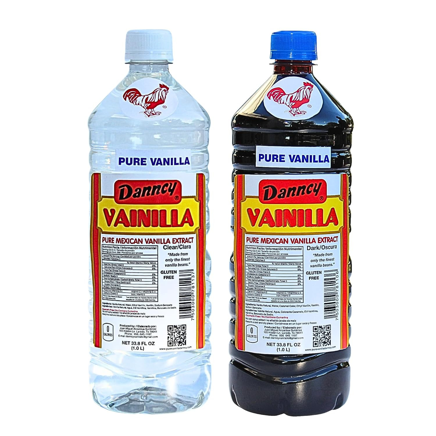 Vanilla Dark & Clear 33 Oz 2 Pack – Authentic Mexican Vanilla Flavor