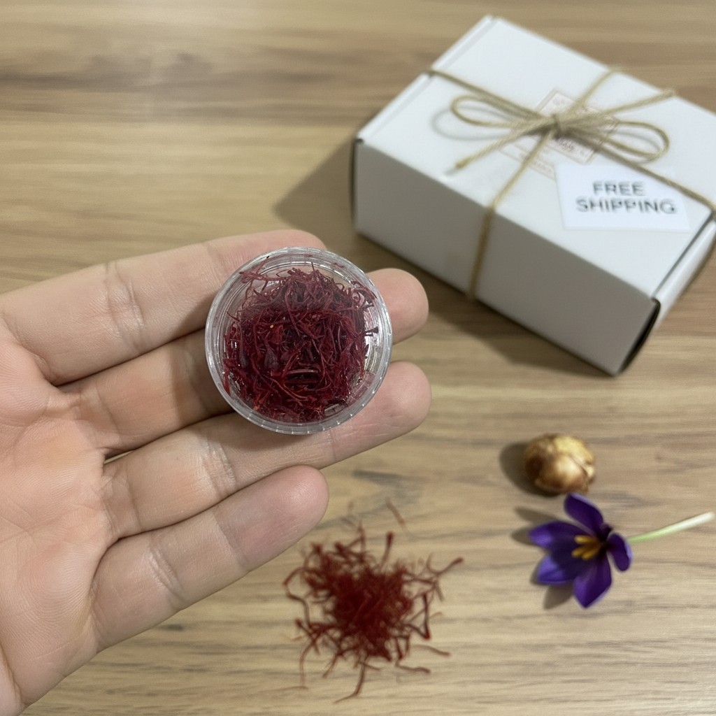 3x Pure Red Saffron Threads – 1g Each Jar – All Natural Spice – 3g Total