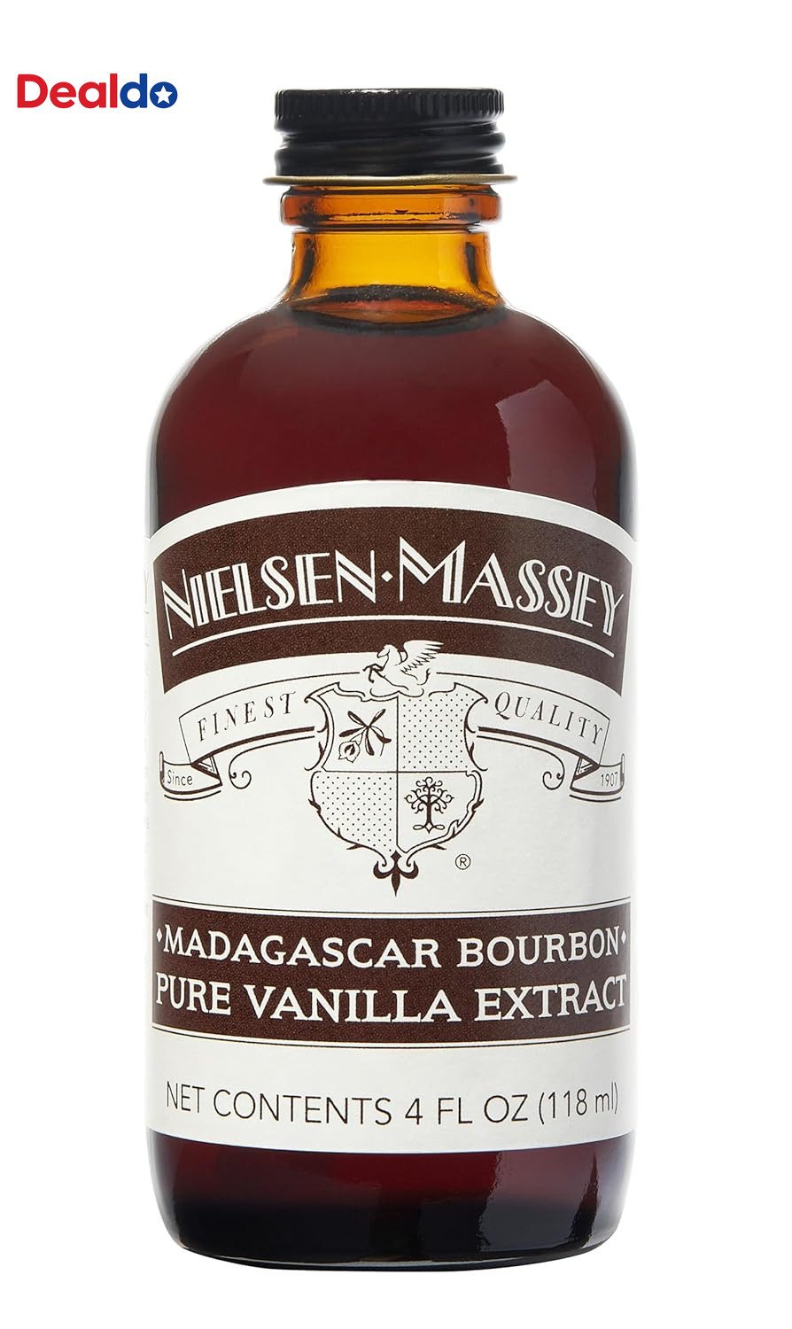 Madagascar Bourbon Pure Vanilla Extract for Baking and Cooking, 4 Ounce Bottle