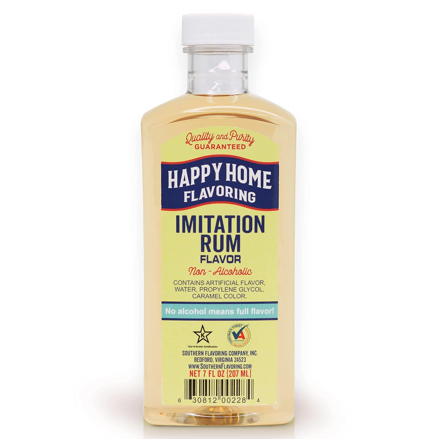 Imitation Rum Flavoring, Non-Alcoholic, Certified Kosher, 7 Oz.