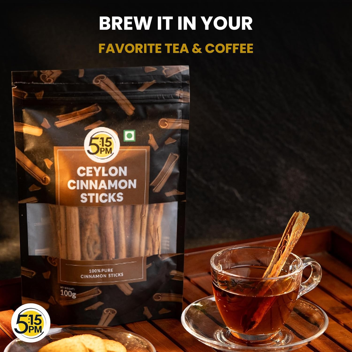 5:15PM Ceylon Cinnamon Sticks Original 100gm Pack of 3 | SriLankan Dalchini Quil