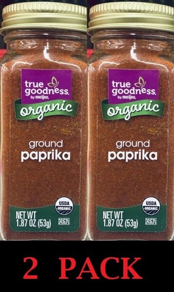 2x TRUE GOODNESS USDA Organic Ground Paprika Spice – 1.87 oz Jar – 2 PACK