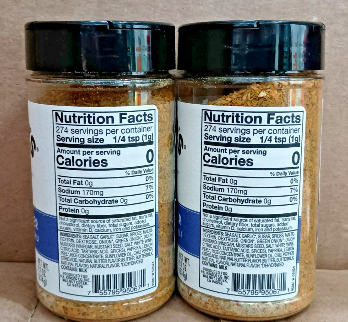 Kinder’s® Cowboy Butter Seasoning 9.7 oz (2 Pack) Garlic Dijon Chili Spice Mix