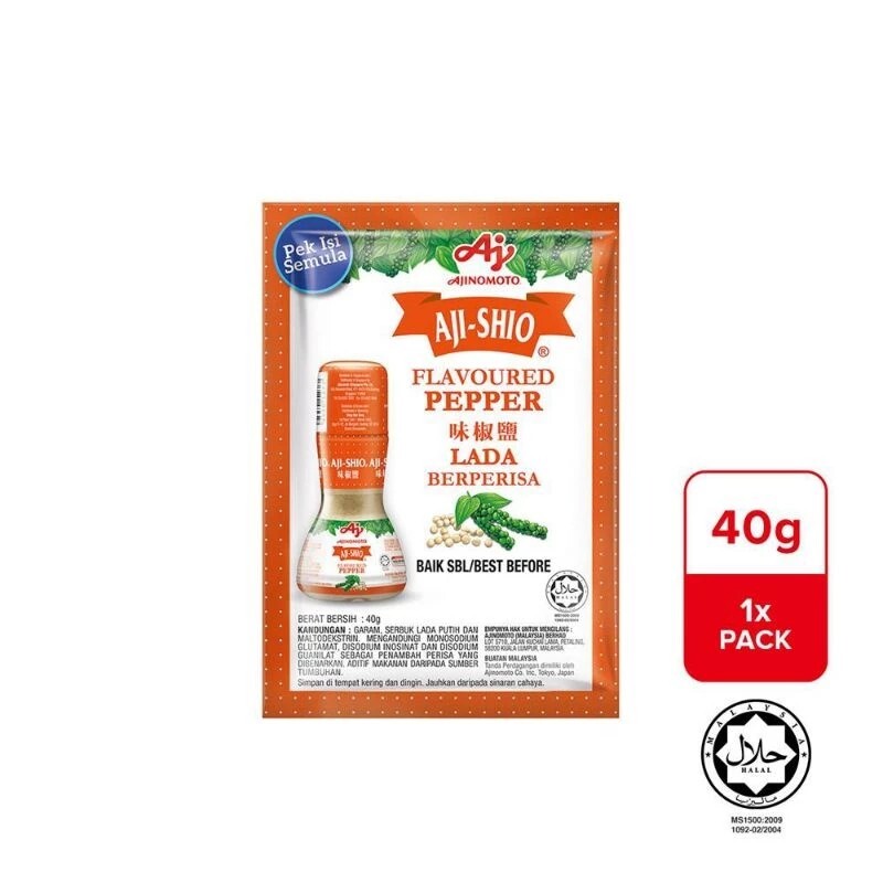 AJI-SHIO Flavoured White Pepper Refill 40g X 10 PACKS Fast Shipping