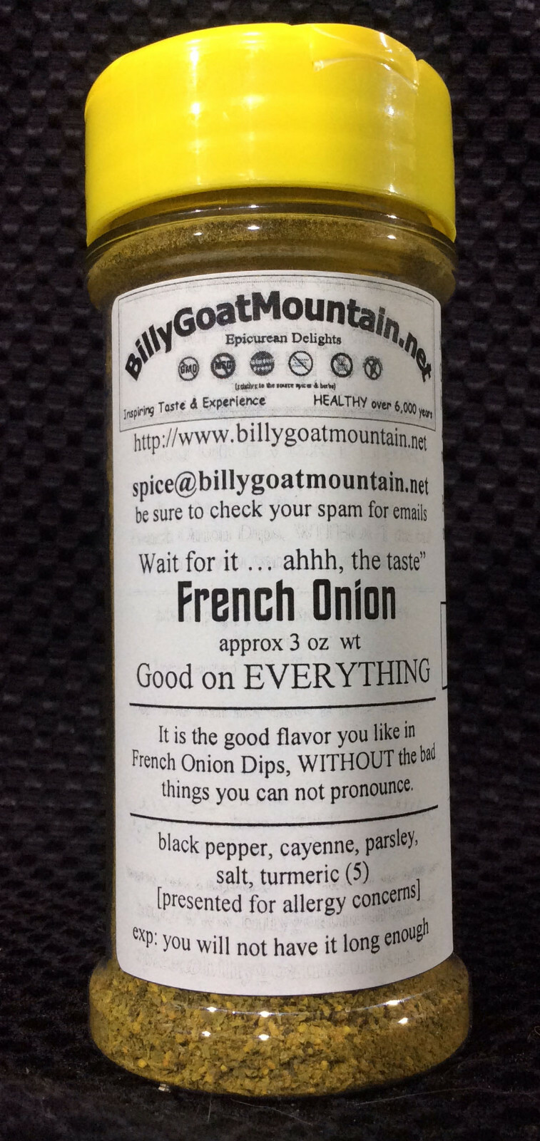 French Onion Blend Gourmet Spice Billy Goat Mountain Seasoning healthy recipes