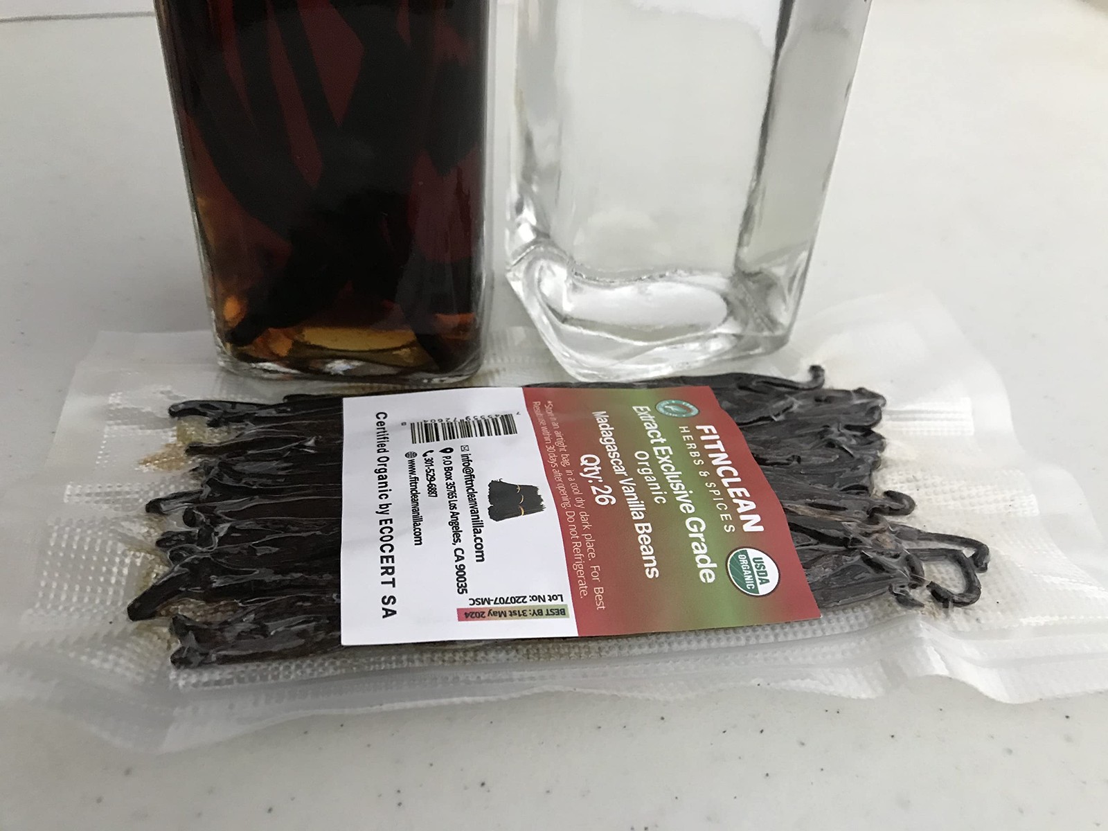 26 Organic Madagascar Vanilla Beans Extract Exclusive Grade B| 4.5″ 5.5″ by …