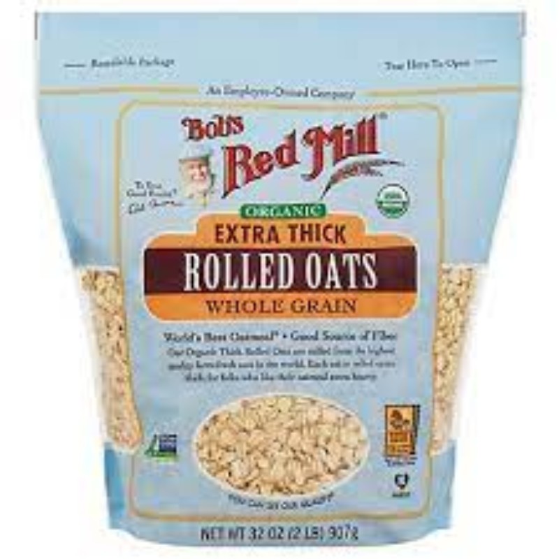 1x Bob’s Red Mill Organic Extra Thick Rolled Oats Whole Grain Breakfast 32oz