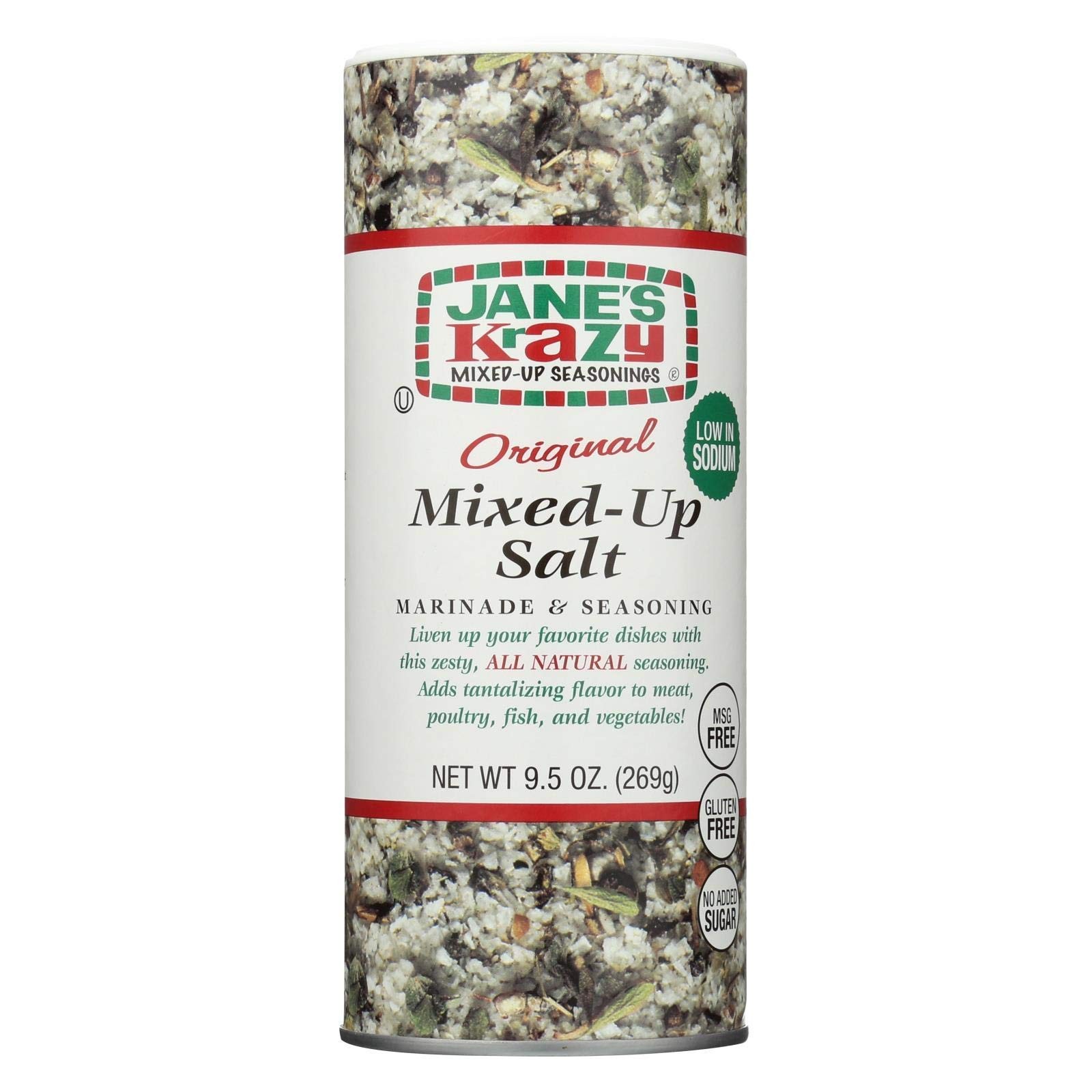 Jane’s Krazy Seasonings Mixed Up Salt, 9.5 Ounce (Pack of 12), Multi Color
