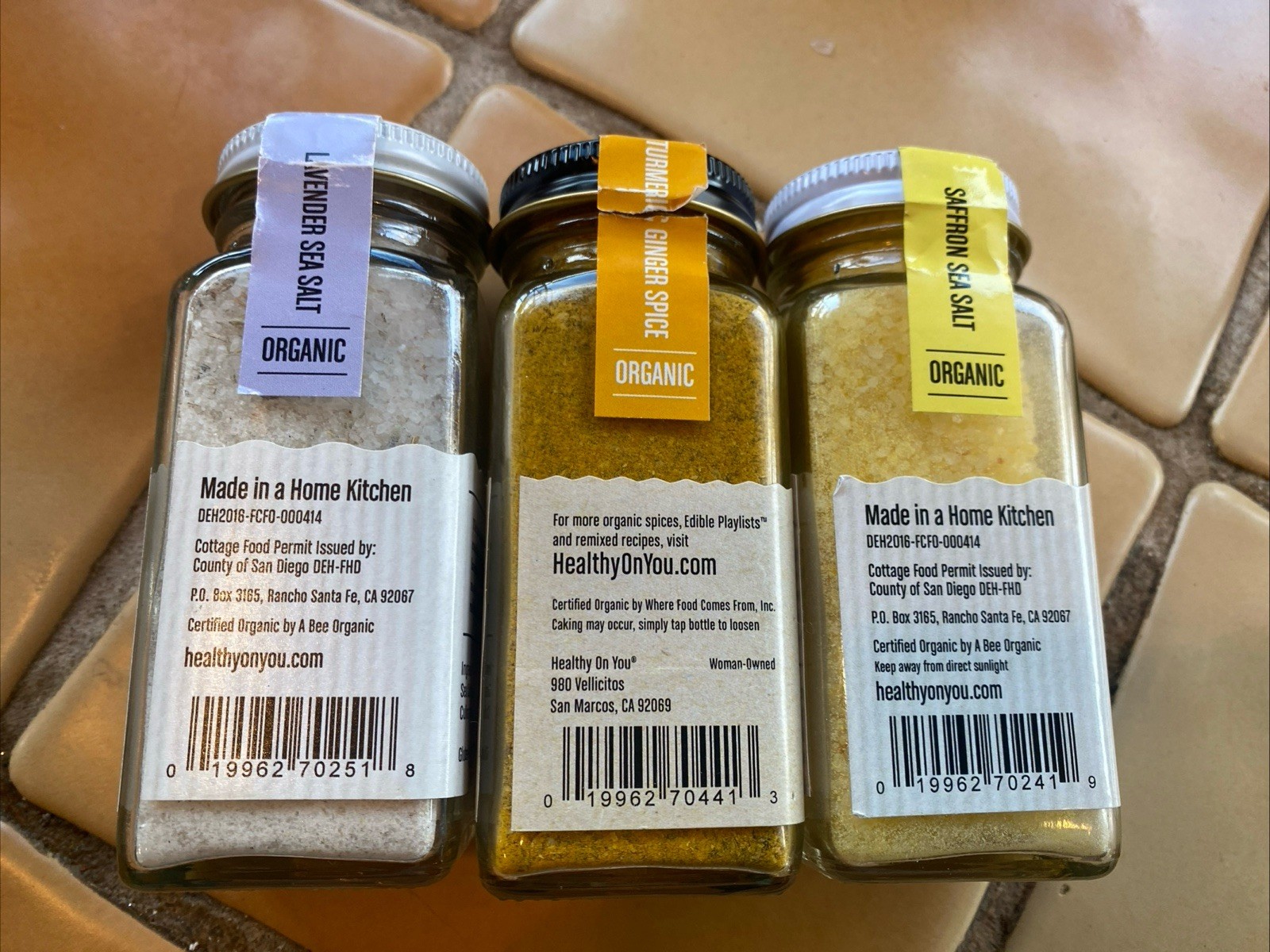 Saffron Sea Salt Shaker New Healthy On You New Cooking Organic Lavender Set