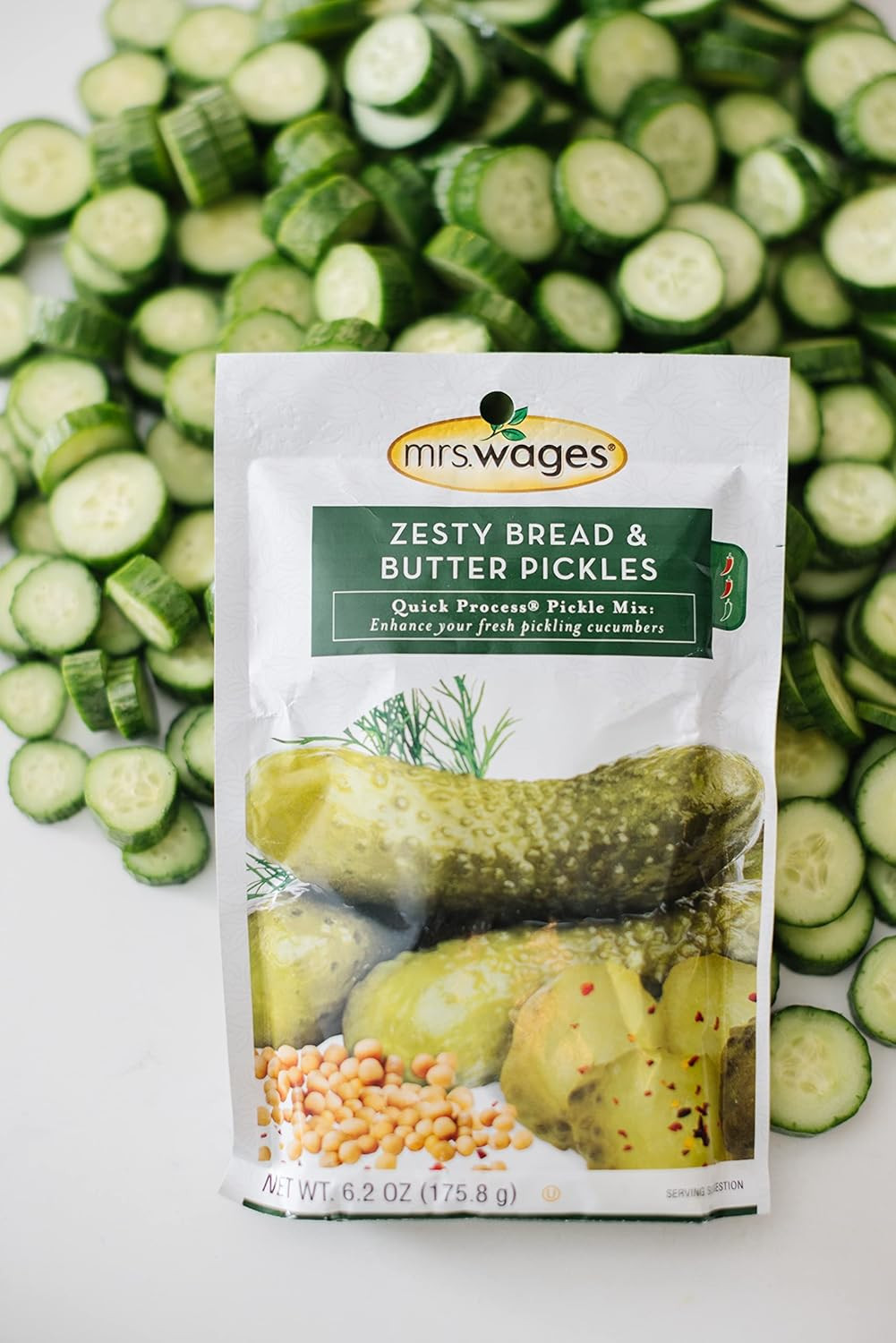 Zesty Bread and Butter Pickles Quick Process Mix, Quick and Easy, Simple-To-Use,