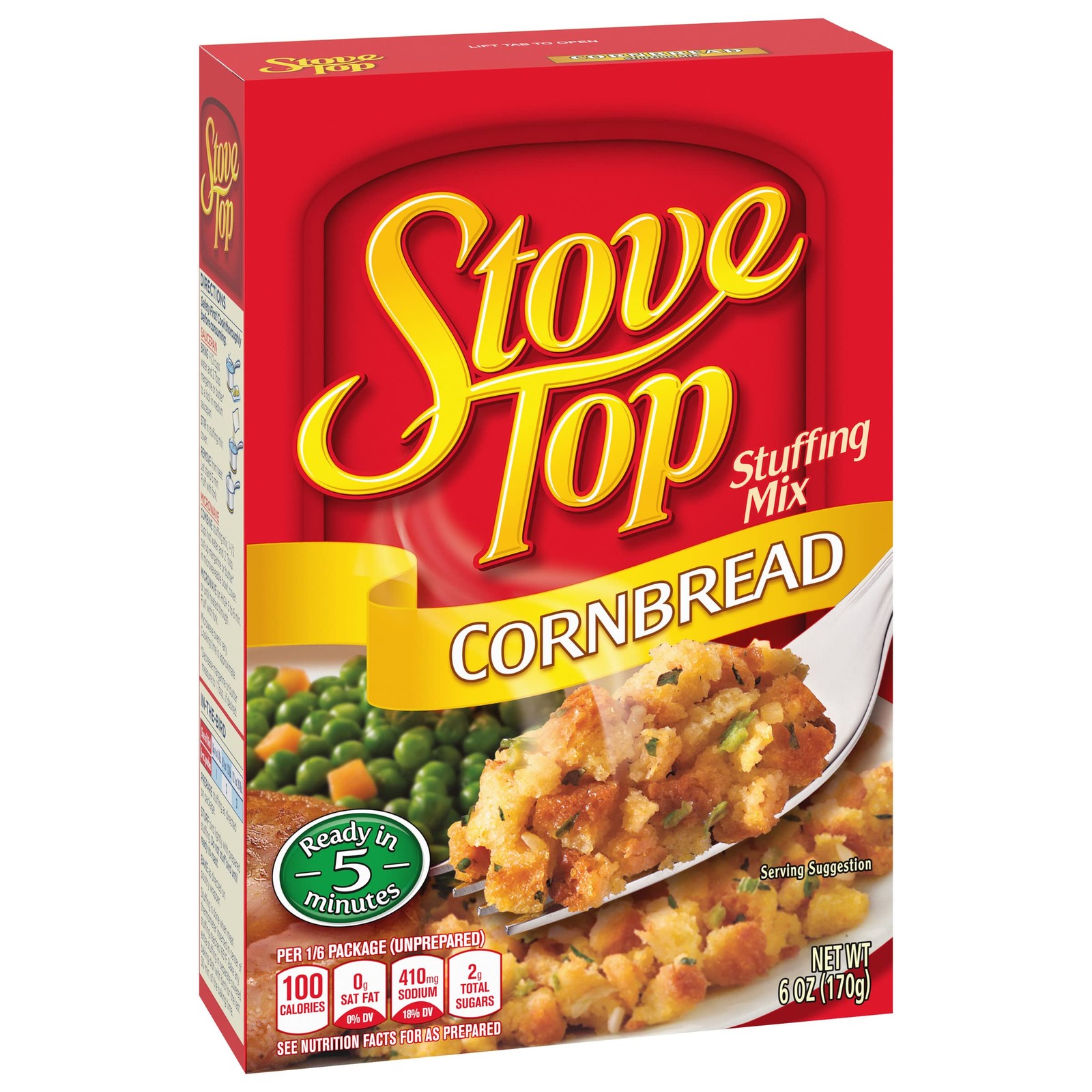 Stove Top Cornbread Stuffing Mix, 6 oz Box 6 Ounce (Pack of 1)