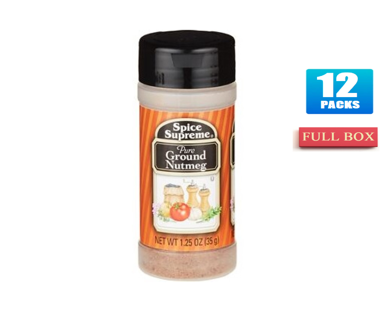 12x Packs Spice Supreme Pure Ground Nutmeg – 1.25oz Each