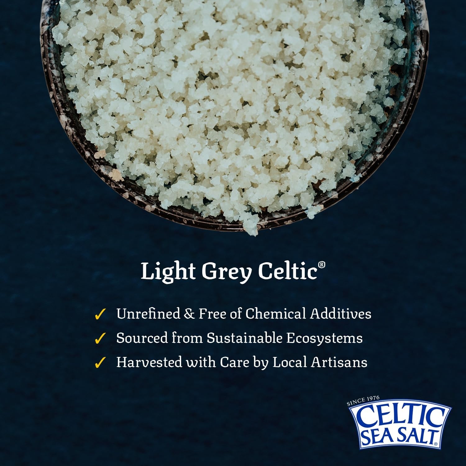 Celtic Sea Salt Light Grey 1 pound Resealable Bag – Natural, Non-GMO, Since 1976