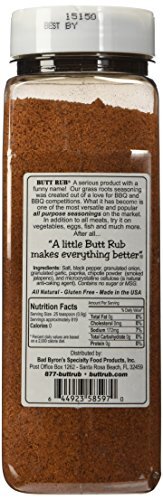 Bad Byron’s Butt Rub 26 Ounce Texas Style Barbecue Seasoning No MSG
