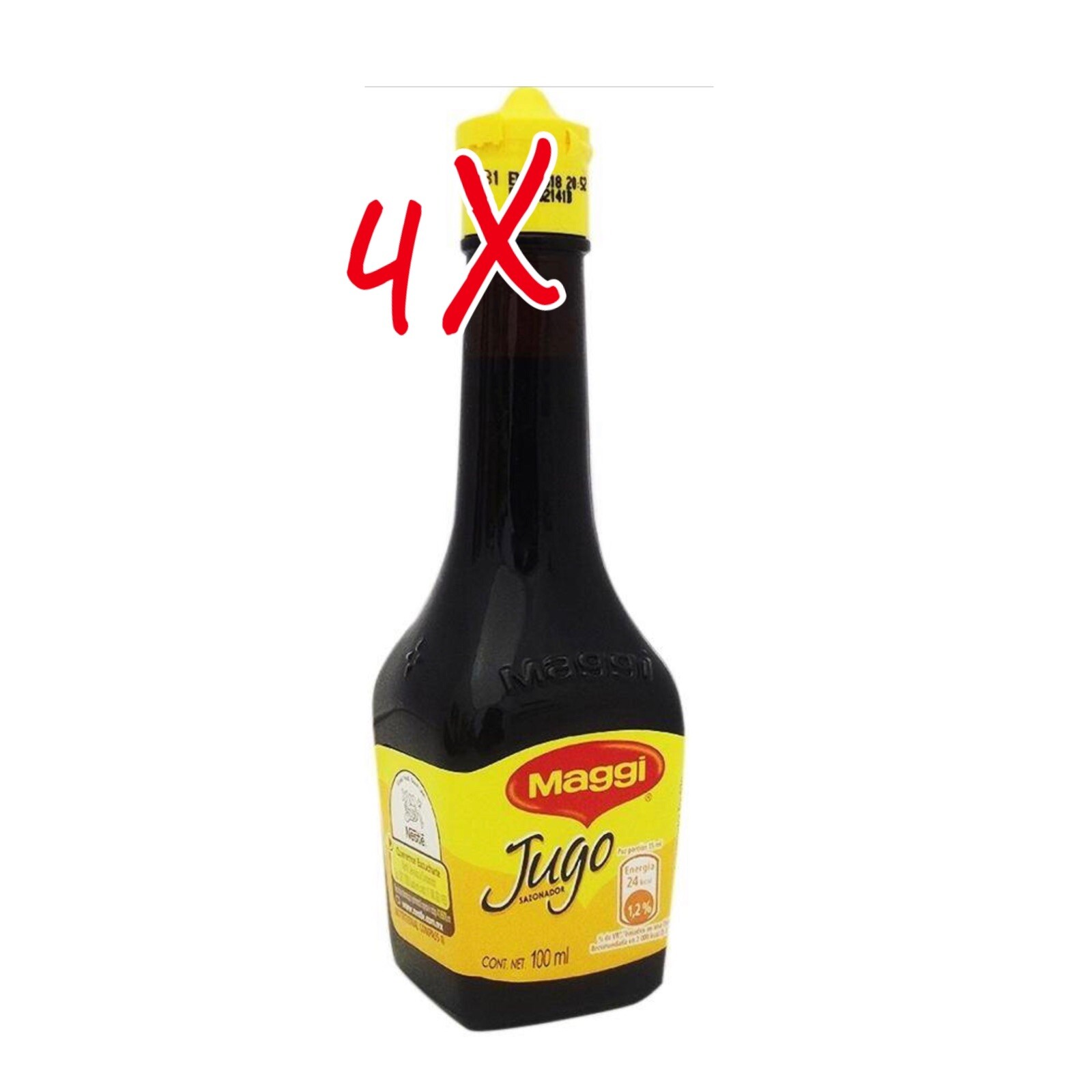 4-Pack Maggi Jugo Sazonador 100ml/3.38oz Mexican Maggi Seasoning